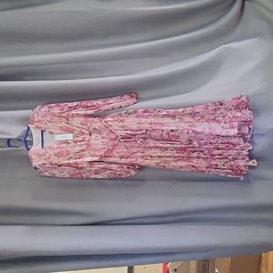 Ever new regan cascade pink floral sheer maxi dress. Size 2